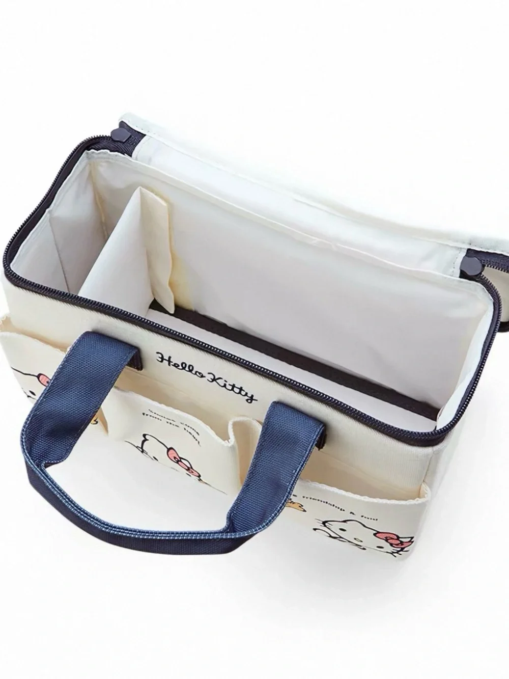 NEW Hello Kitty Multi-Pocket Organizer Tote Bag Zip Top
